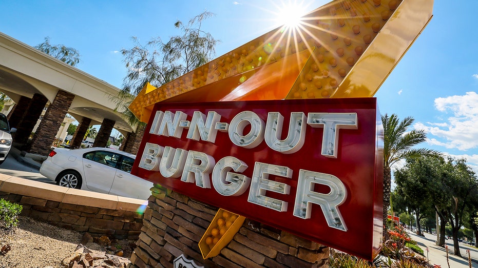 In-N-Out Burger sign outside of California location